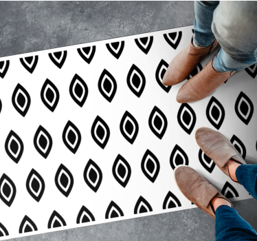 Geometrikus minta fekete-fehér formák geometriai szőnyegek - TenStickers