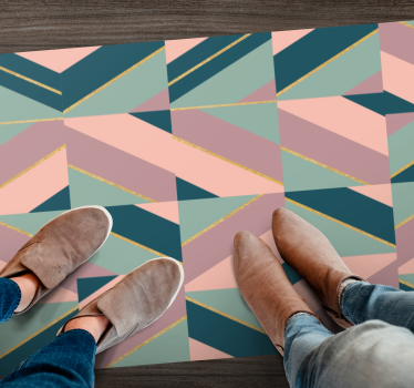 Geometrikus pasztell minta vinil szőnyeg modern - TenStickers