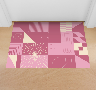 Geometrikus rózsaszín minták vinil szőnyeg modern - TenStickers