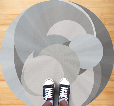 Geometrikus szürke körmintás minimalista szőnyeg - TenStickers