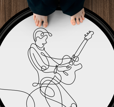 Gitár elegáns minimalista design modern szőnyegek - TenStickers