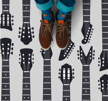 Gitár sziluettek Vinil szőnyeg nappali - TenStickers