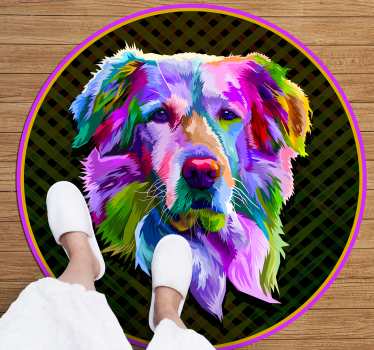 Golden retriever pop art állati szőnyeg - TenStickers