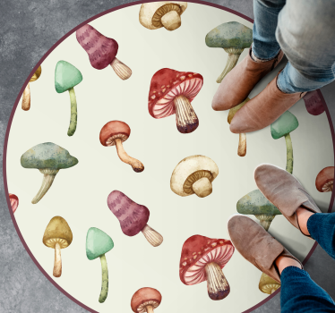 Gomba illusztrációk vinil szőnyeg természet - TenStickers
