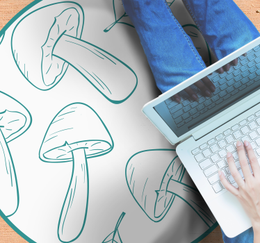 Gombalevél motívum vinil szőnyeg természet - TenStickers