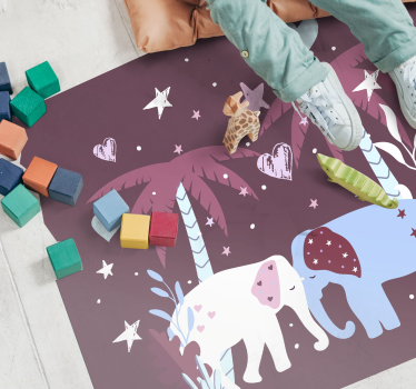 Gyerek szafari vinil szőnyeg gyerekek - TenStickers