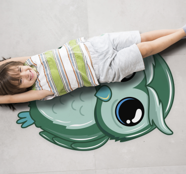 Gyerekek aranyos bagoly állati vinil szőnyeg - TenStickers