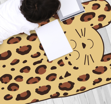 Gyerekek gepárd állat nyomtatott szőnyeg - TenStickers