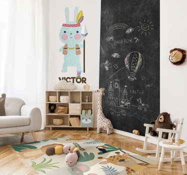 Gyerekek nordic jungle animals kids vinyl szőnyeg - TenStickers