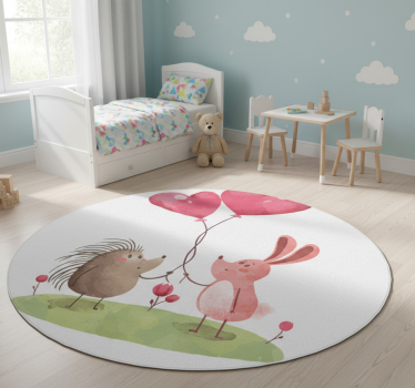 Süni és nyúl vinil szőnyeg gyerekeknek - TenStickers