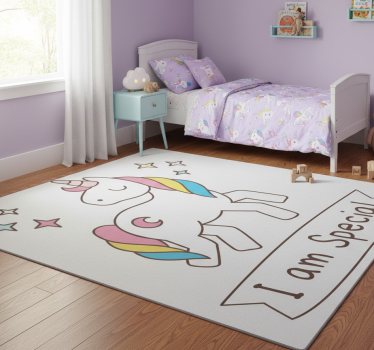 Unikornis különleges mondattal vinil szőnyeg állat - TenStickers