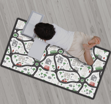 Gyermek vinil szőnyeg város autópálya szőnyeggel - TenStickers