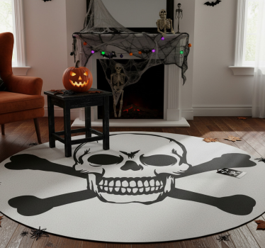 Halloween vinil szőnyeg autós koponya - TenStickers