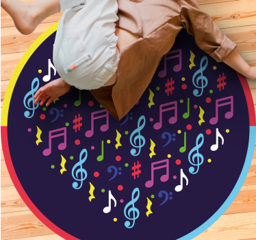 Hangjegy szív vinil szőnyeg tinik - TenStickers