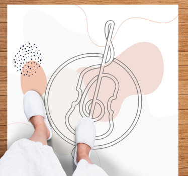 Hangjegyvázlat vinil szőnyeg modern - TenStickers