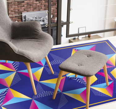 Háromszögek különböző textúrájú geometriai szőnyegekkel - TenStickers