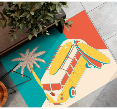 Hippi mini busz retro szőnyeg - TenStickers