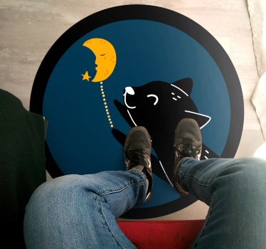 Holdfényes macska vinil szőnyeg gyerekek - TenStickers