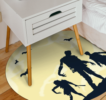 Horror zombi családi nappali szőnyeg - TenStickers