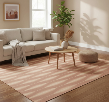 Ikat kasuri mocha mousse geometriai vinil szőnyeg - TenStickers