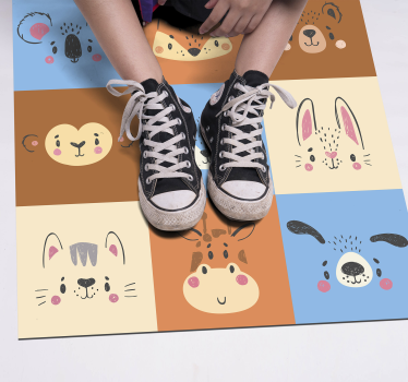 Bébi állatok csempéi vinil szőnyeg mások - TenStickers