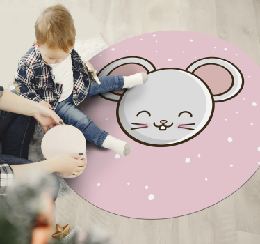 Imádnivaló egér illusztráció vinil szőnyeg gyerekek - TenStickers