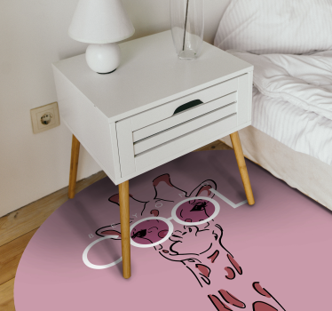Imádnivaló menő zsiráf vinil szőnyeg tinik - TenStickers