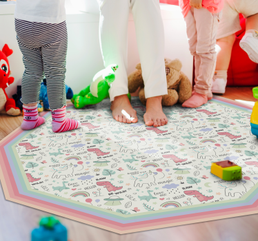 Játékos ábécé motívuma vinil szőnyeg gyerekek - TenStickers