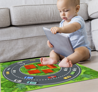 Játékos áramkör vinil szőnyeg mások - TenStickers