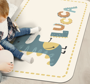 Játékos dinoszaurusz Vinil szőnyeg nevekkel - TenStickers