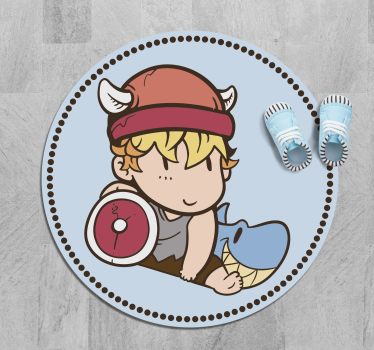 Gyerek viking harcos vinil szőnyeg gyerekek - TenStickers