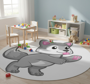 Játékos kiskutya vinil szőnyeg Állat - TenStickers