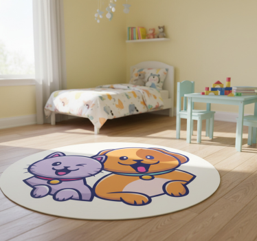 Játékos macska kutyás vinil szőnyeg Állat - TenStickers