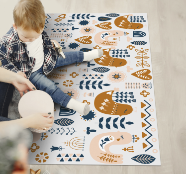 Játékos óvodai minták vinil szőnyeg gyerekek - TenStickers