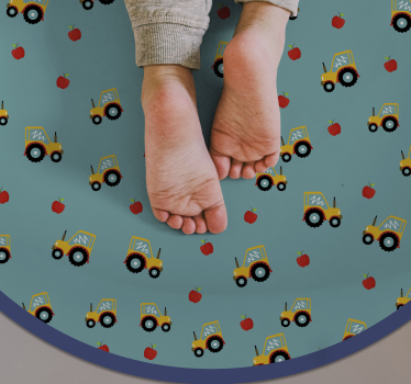 Játékos traktor motívum vinil szőnyeg gyerekek - TenStickers