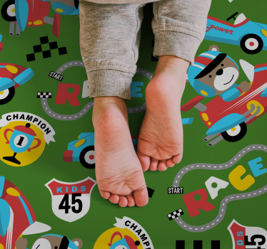 Játékos versenykör vinil szőnyeg mások - TenStickers