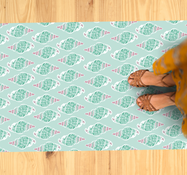 Zöld kagyló koncepció vinil szőnyeg fürdő esetében - TenStickers