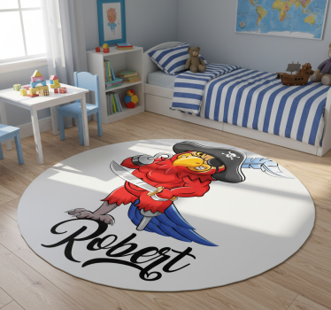 Kalóz papagáj figura vinil szőnyeg állat - TenStickers