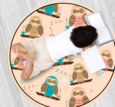 Kávé baglyok állati szőnyeg - TenStickers