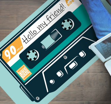 Kazettás magnó üdvözlet Vinil szőnyeg nevekkel - TenStickers