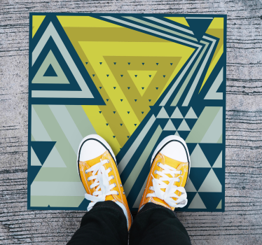 Kék absztrakt alakzatok geometriai szőnyegek - TenStickers