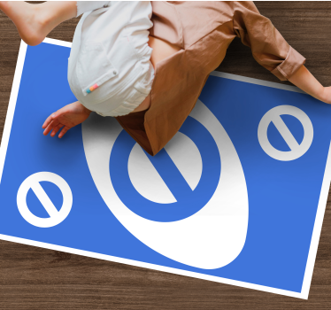 Kék kör grafika vinil szőnyeg mások - TenStickers