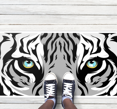 Kék szemű tigris állatszőnyeg - TenStickers
