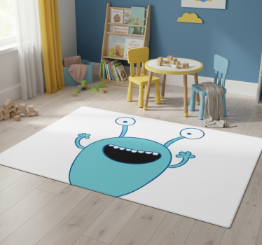 Kék szörnyes szekrénymatrica vinil szőnyeg gyerekek - TenStickers