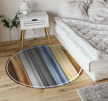 Kerek fa vinyl szőnyeg - TenStickers