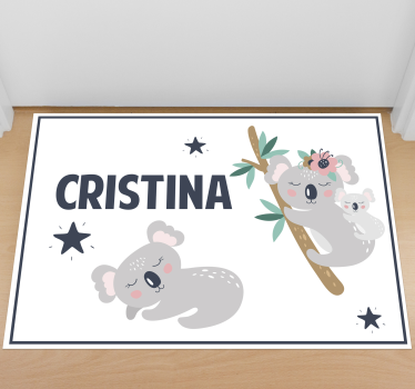 Két koala személyre szabott vinilszőnyeg - TenStickers