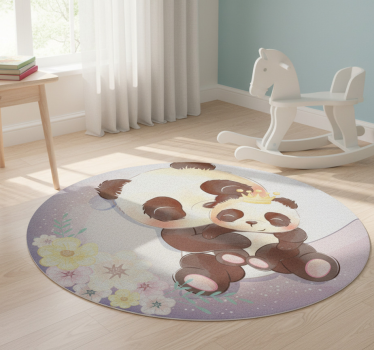 Két panda a holdon vinil szőnyeg állat - TenStickers