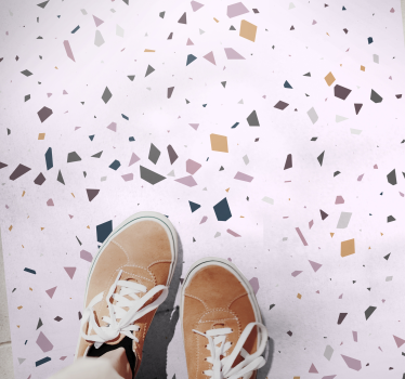 Klasszikus rózsaszínű terrazzo textúrájú szőnyeg - TenStickers