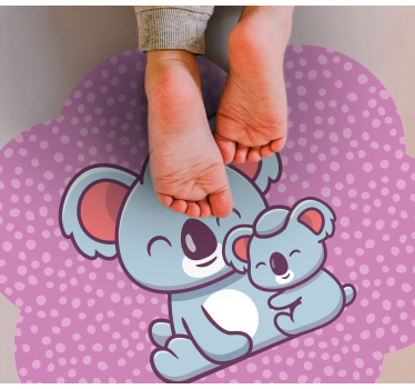 Koala család design vinil szőnyeg gyerekek - TenStickers