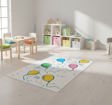Konfettis léggömbös vinil szőnyeg gyerekeknek - TenStickers